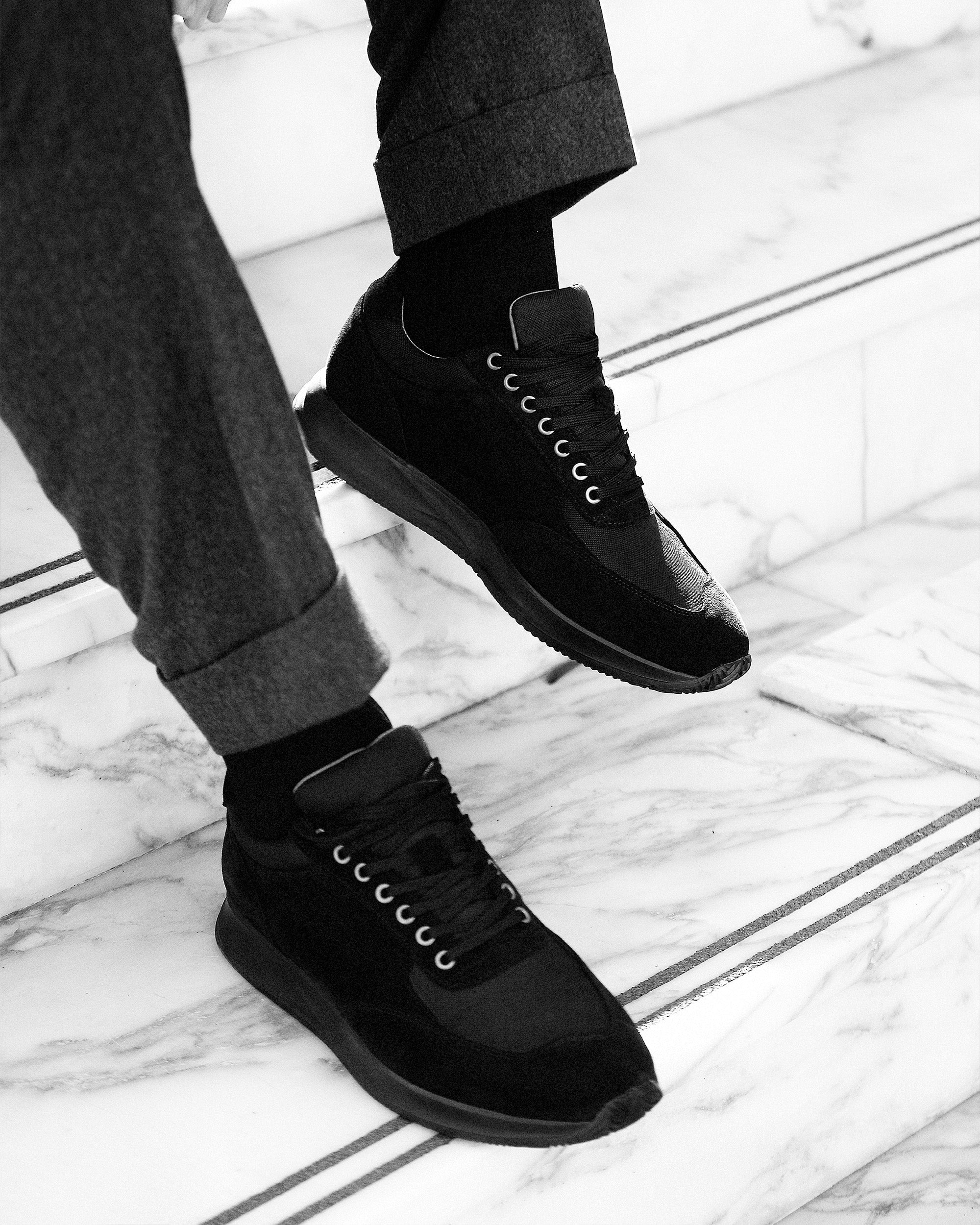 Vellano Stensund Black Suede Casual Sneakers
