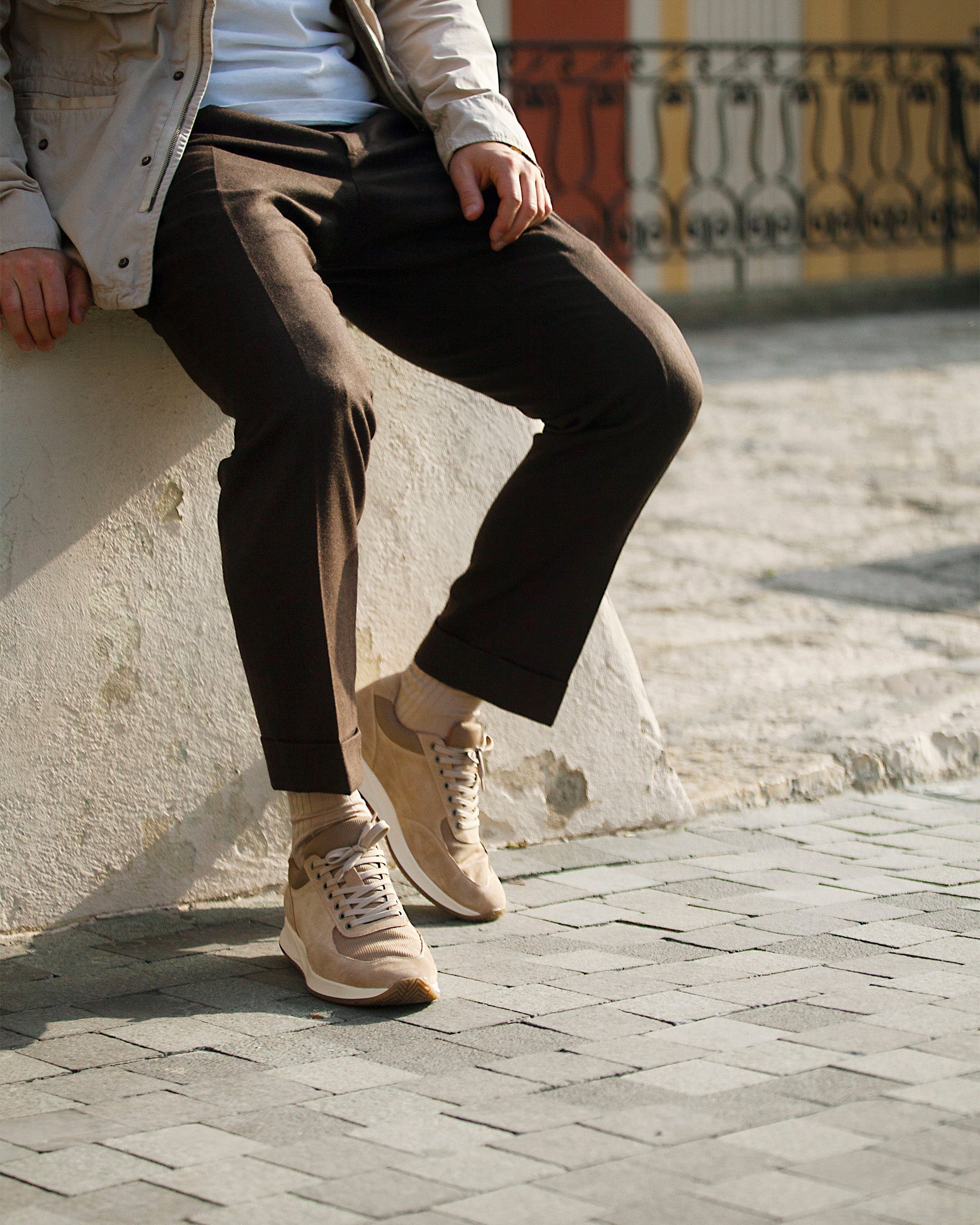 Vellano Stensund Sand Suede Casual Sneakers