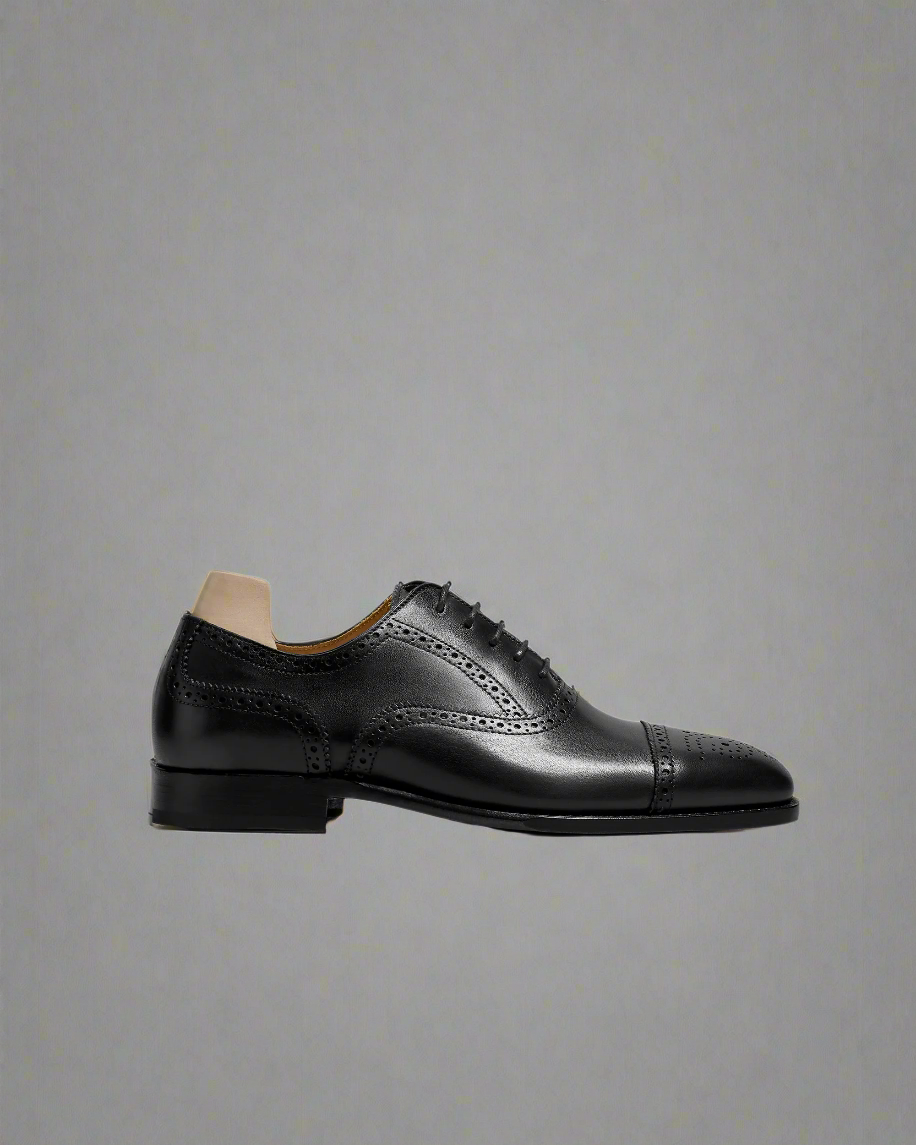 Vellano Stromso Black Leather Oxfords