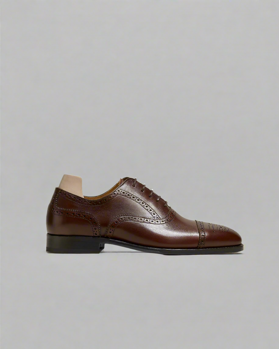 Vellano Stromso Dark Mahogany Leather Oxfords