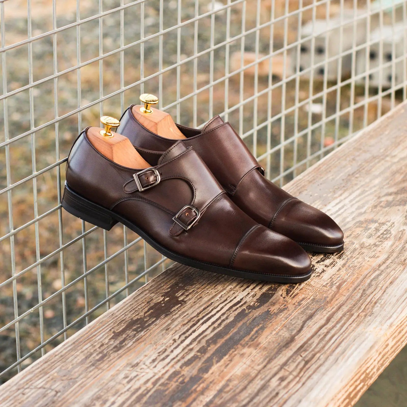 Vellano Derek Curve Toe Double Strap Monk