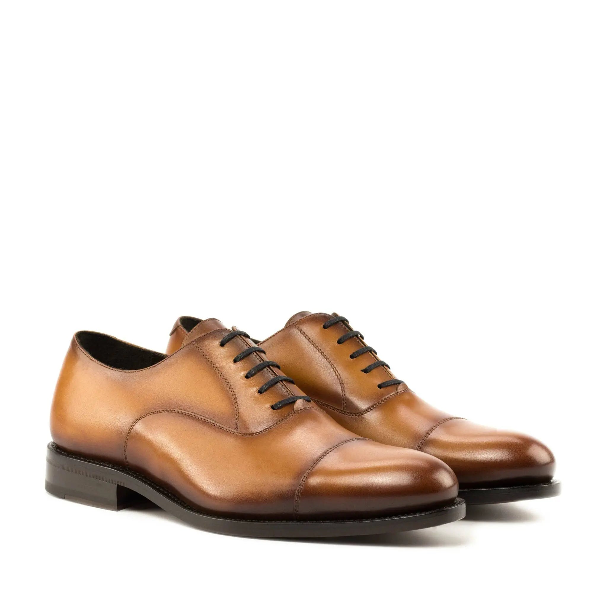 Vellano Tan Belmont Oxford Leather Shoes