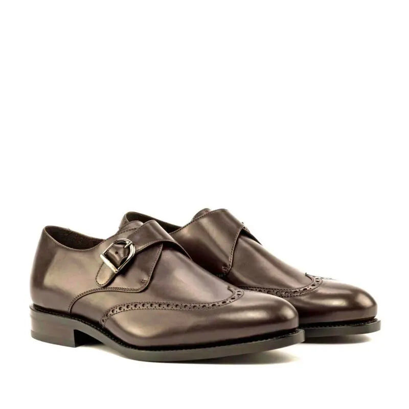 Vellano Wingtip Brown Box Single Brogue Monk