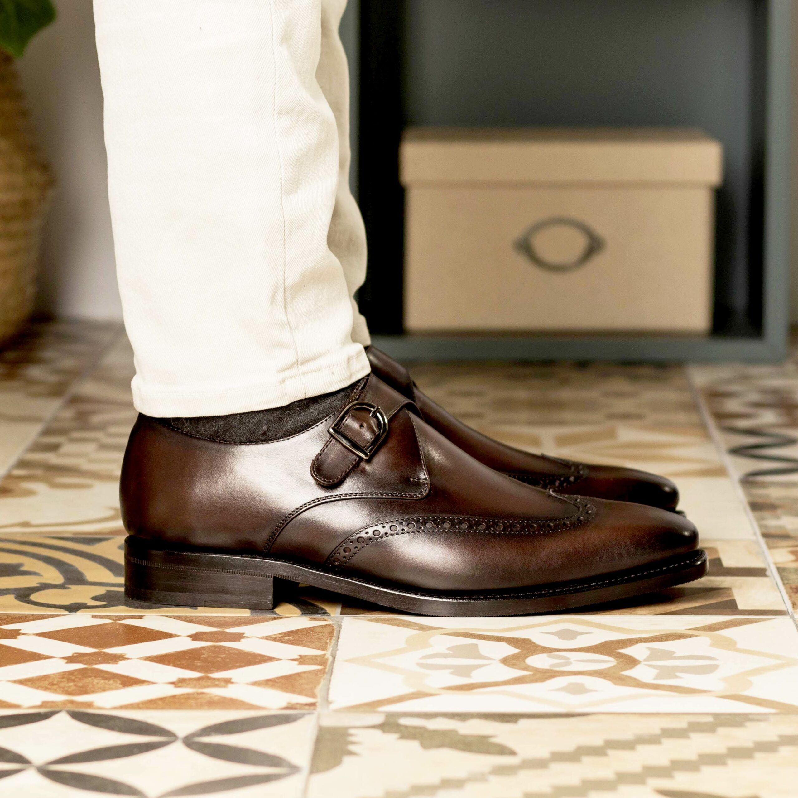 Vellano Matte Cuir Single Strap Monk