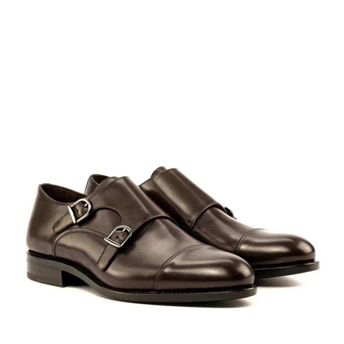 Vellano Elegant Brown Cap Toe Strap Monk