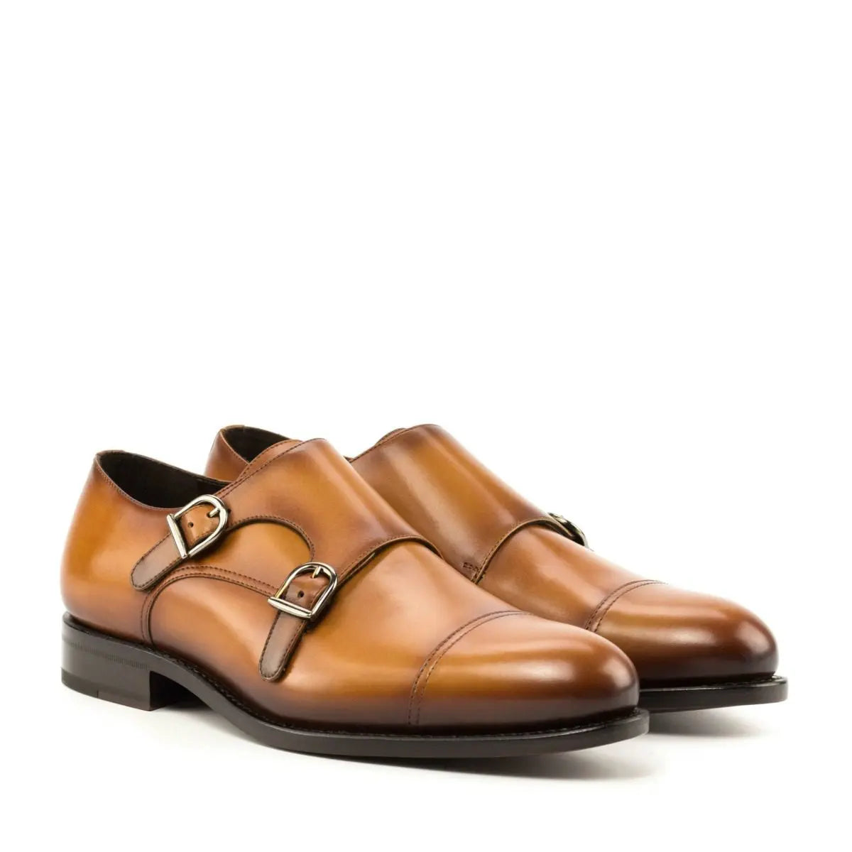 Vellano Oliver Luxury Tan Cap Toe Monk