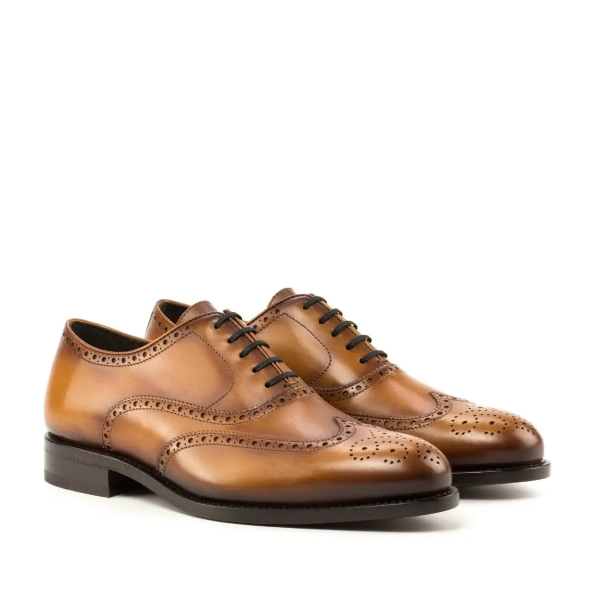 Vellano Tan Wingtip Brogue Dress Shoe