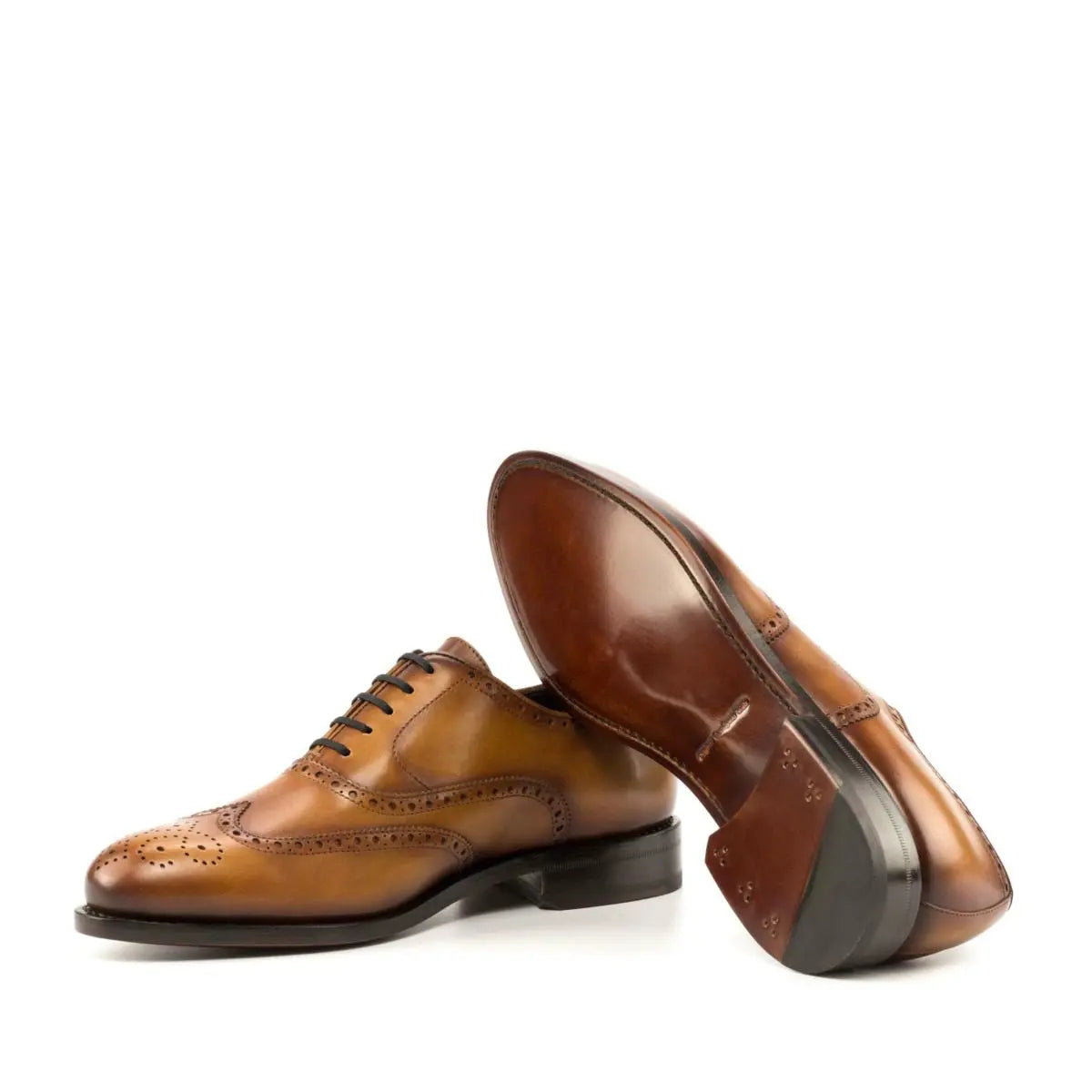 Vellano Tan Wingtip Brogue Dress Shoe