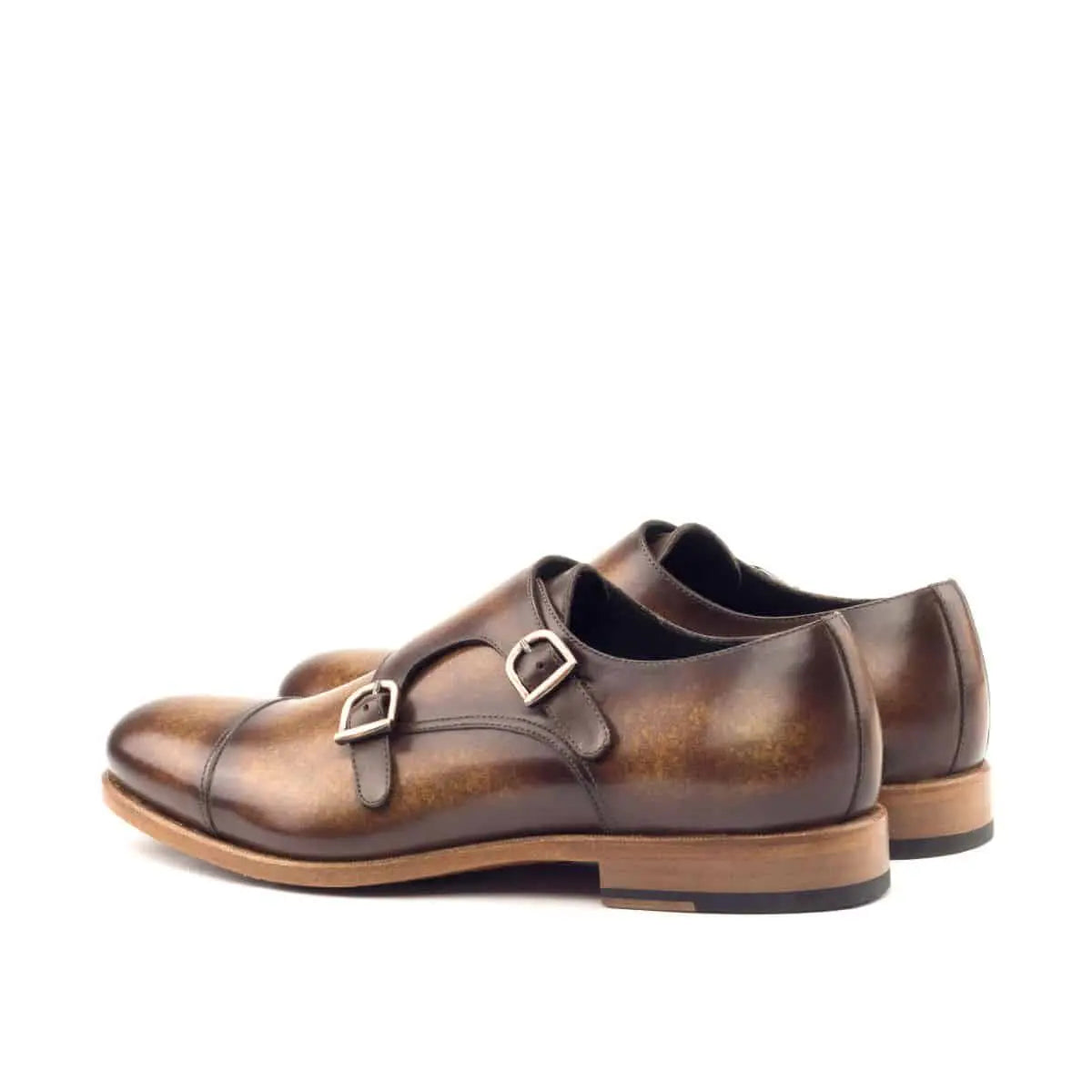 Vellano Mathew Cognac Marble Monk Shoe