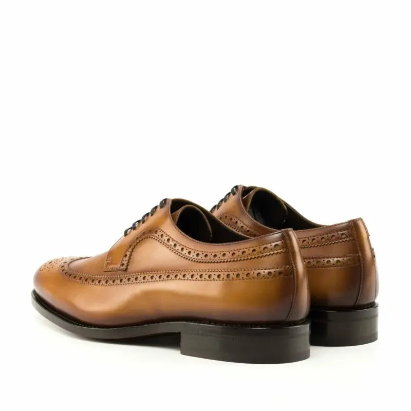 Vellano Tan Longwing Blucher Brogue Shoe
