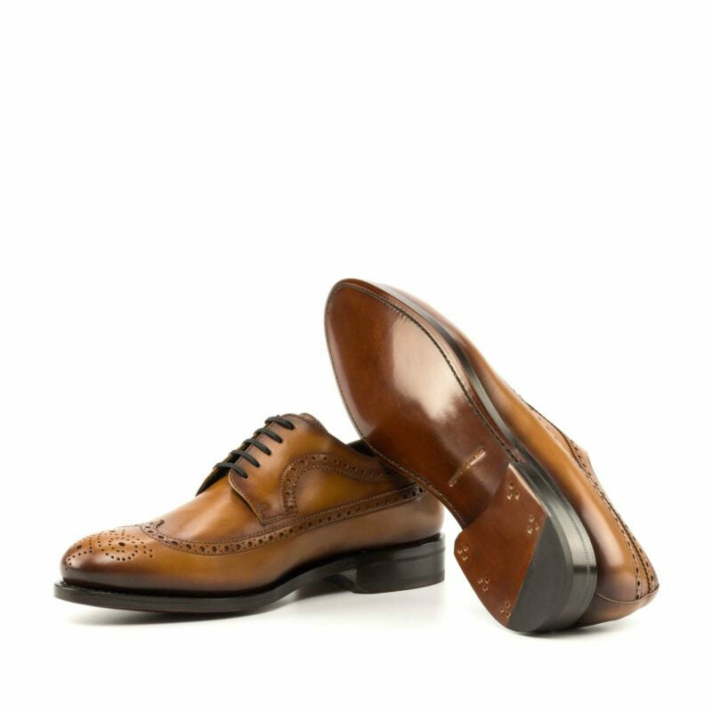 Vellano Tan Longwing Blucher Brogue Shoe