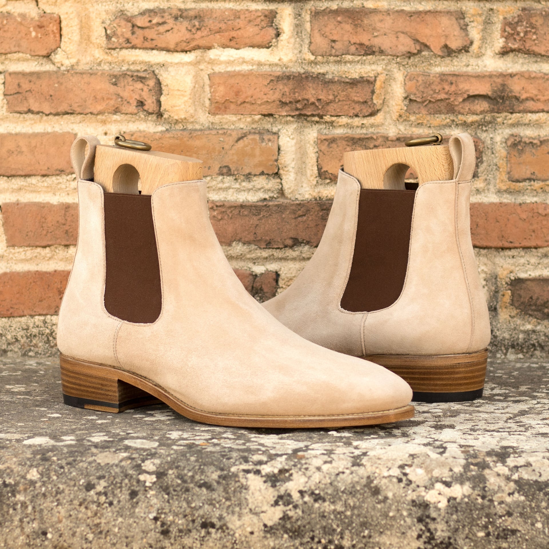 Vellano Beige Suede Chelsea Boot