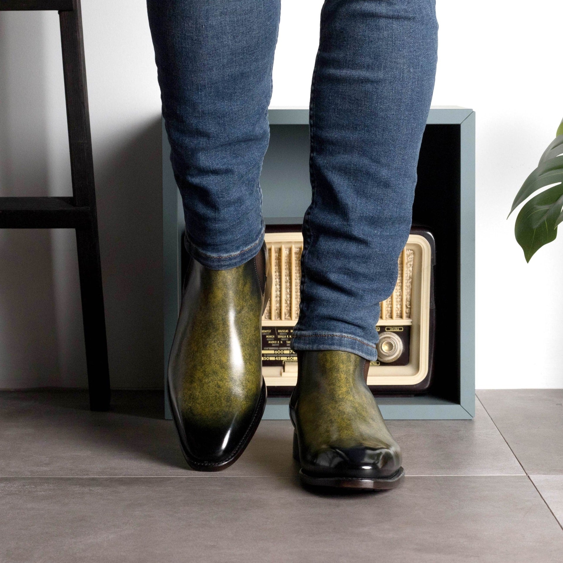Vellano Green Marble Chelsea Boot