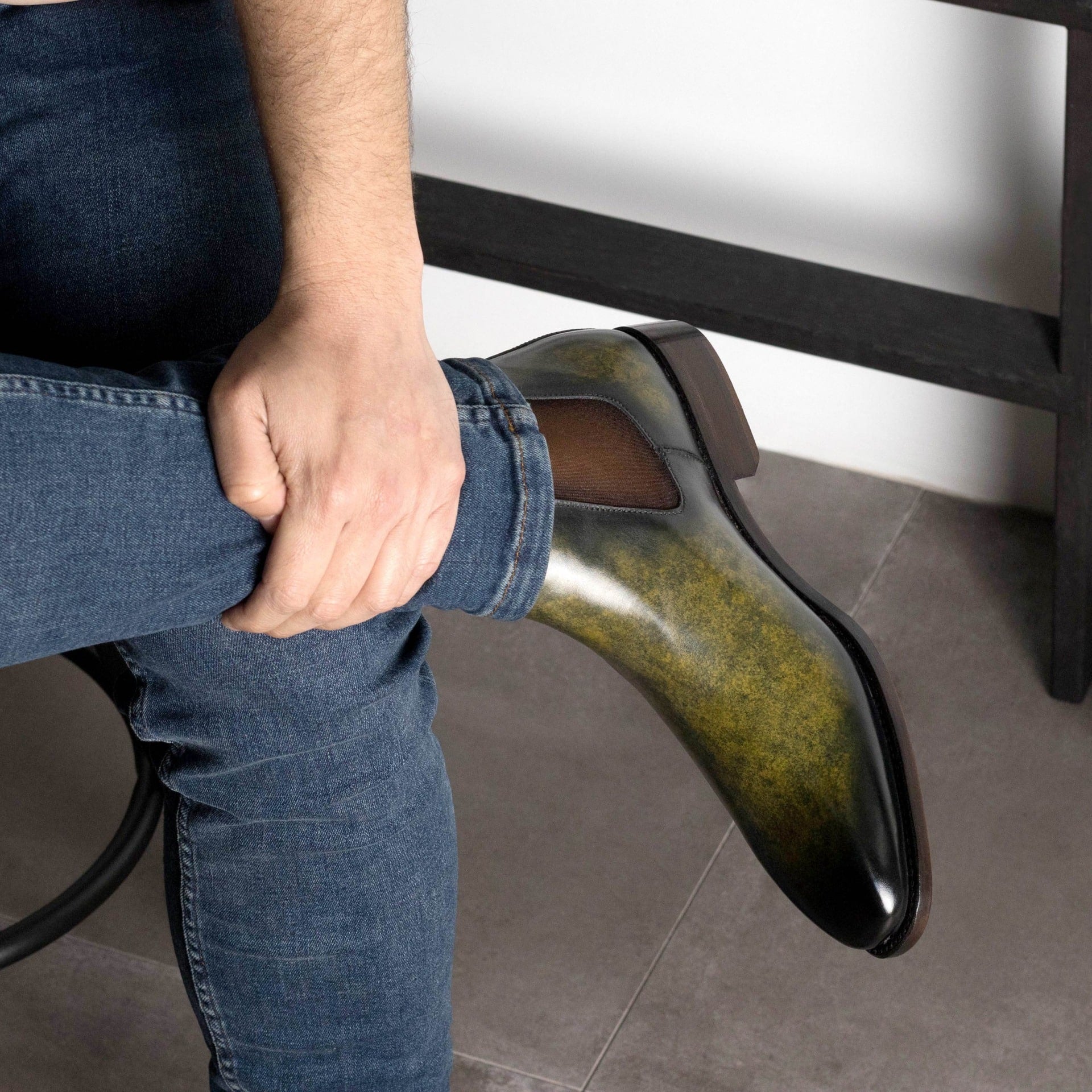 Vellano Green Marble Chelsea Boot