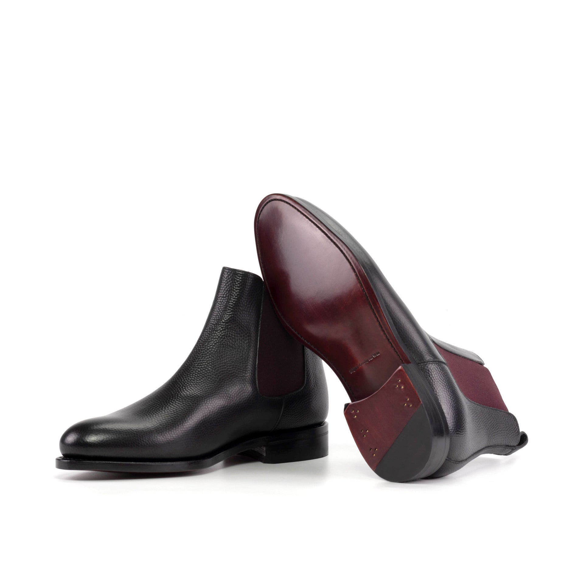 Vellano Classy Milled Grain Leather Chelsea Boot
