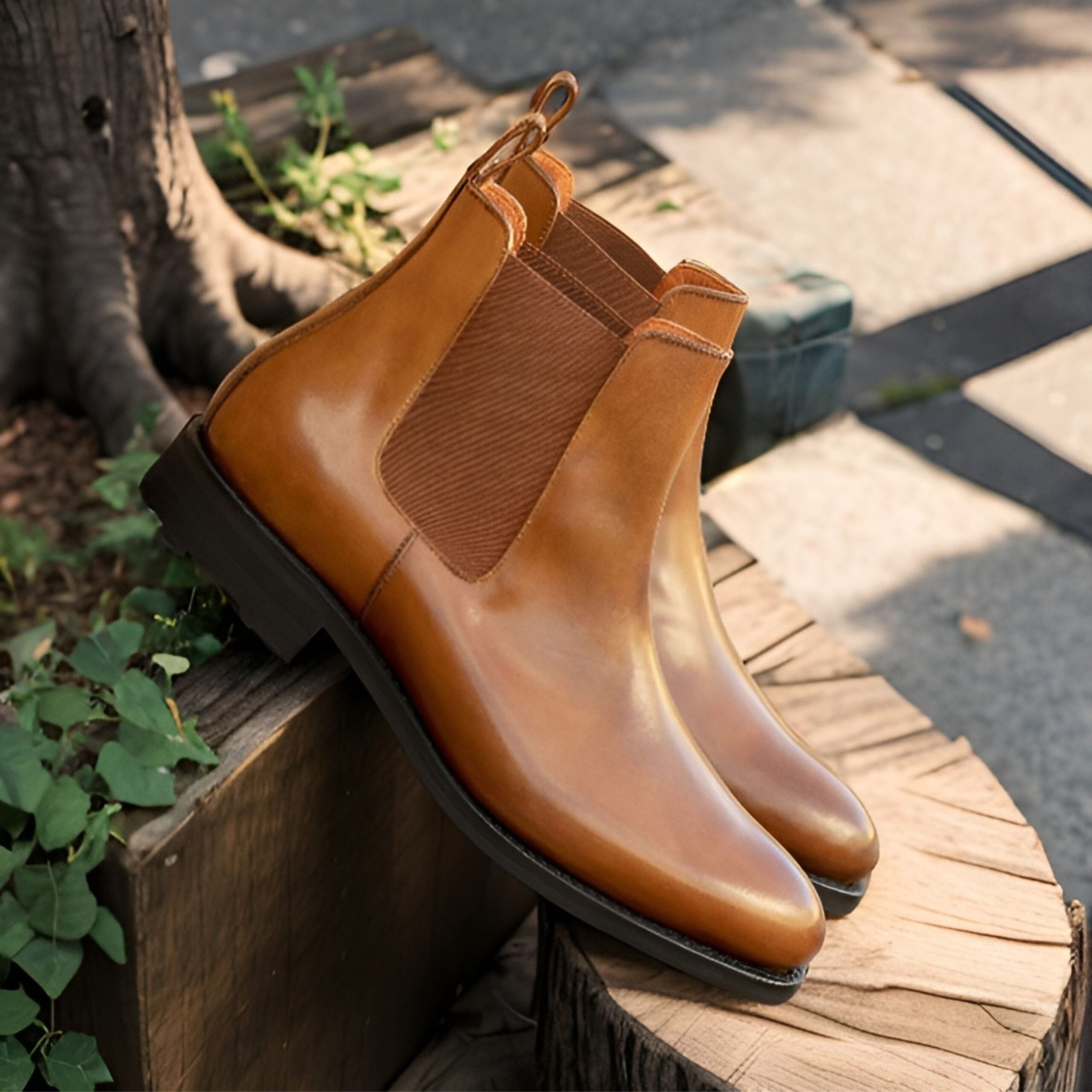 Vellano Tan Crust Chelsea Boot