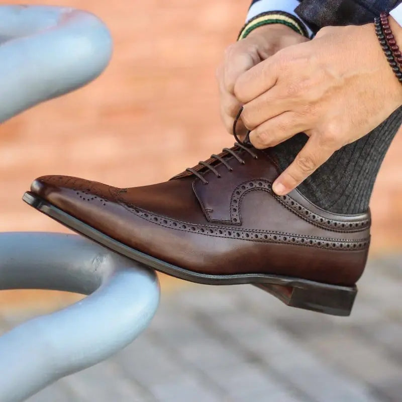 Vellano Coffee Longwing Blucher Brogue