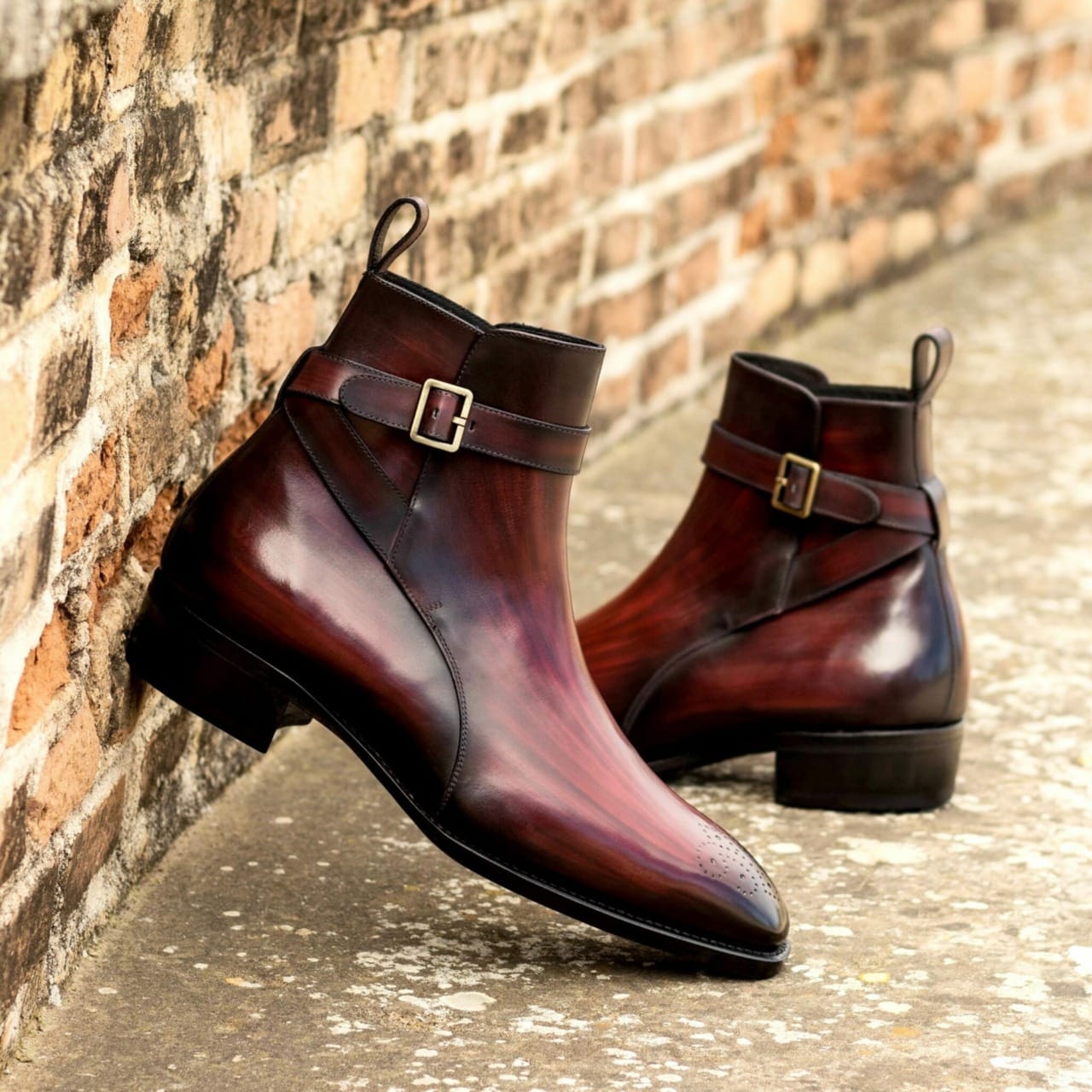 Vellano Patina Burgundy Jodhpuri Boot