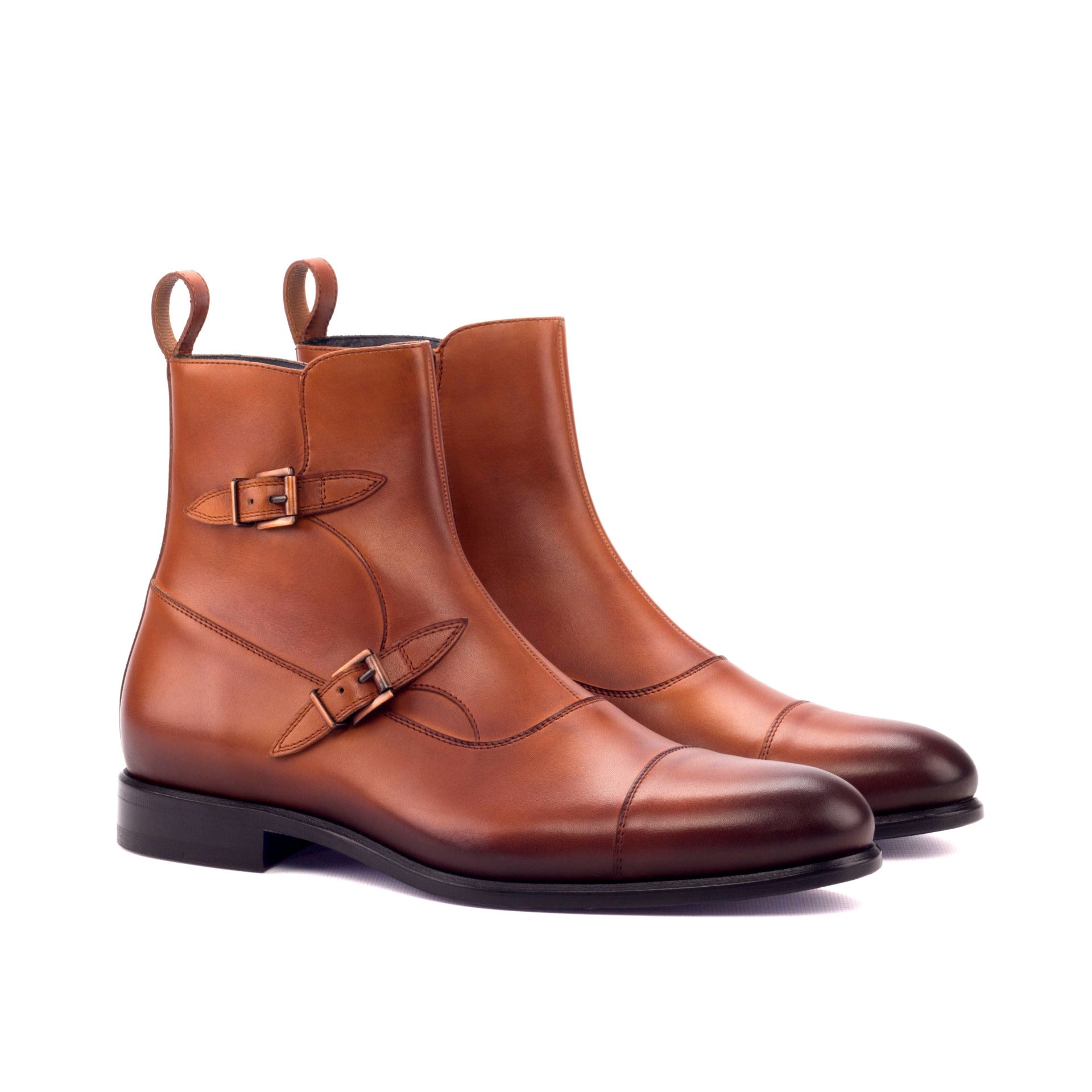 Vellano Tan Two Tone Octavian Buckle Boot
