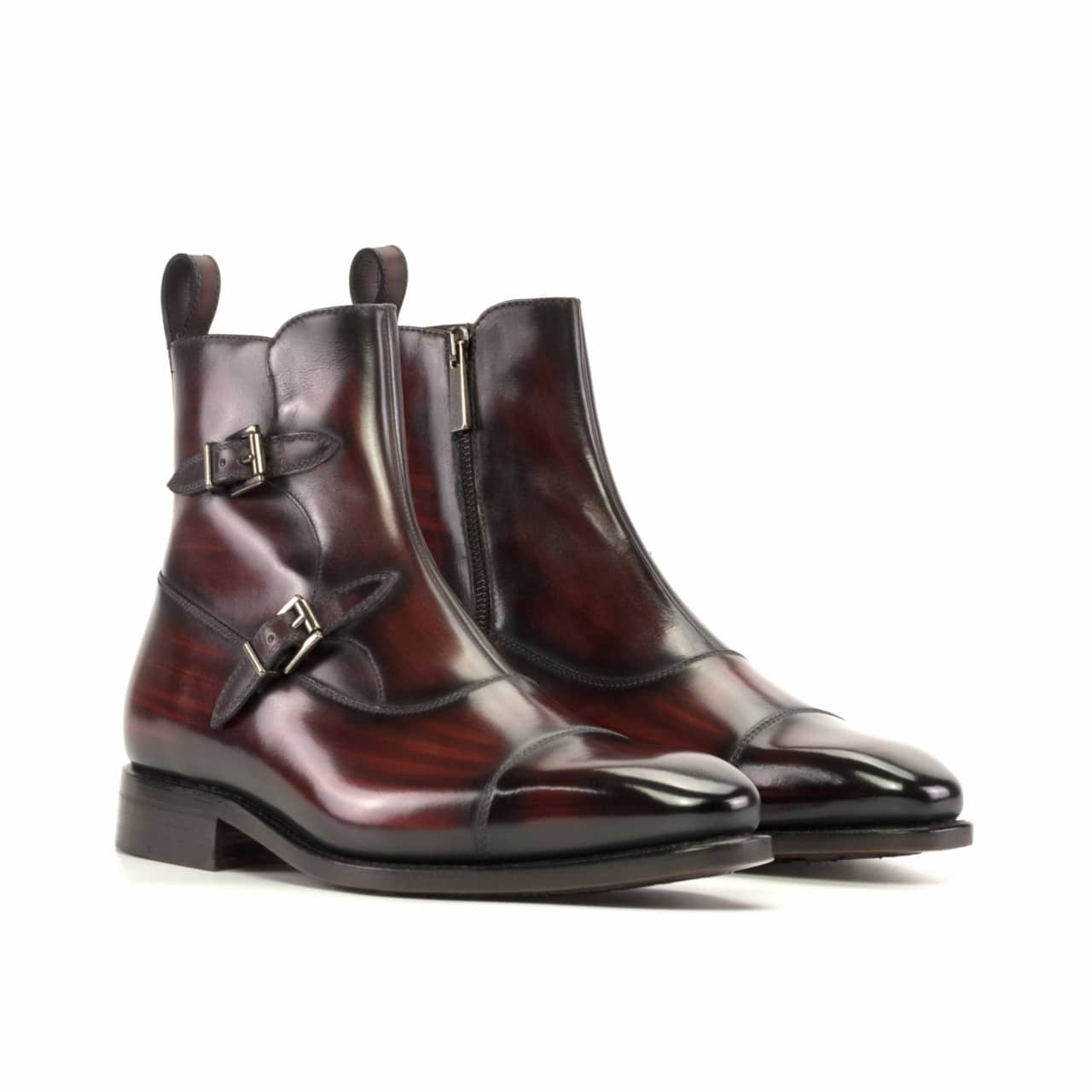 Vellano Burgundy Wood Octavian Buckle Boot