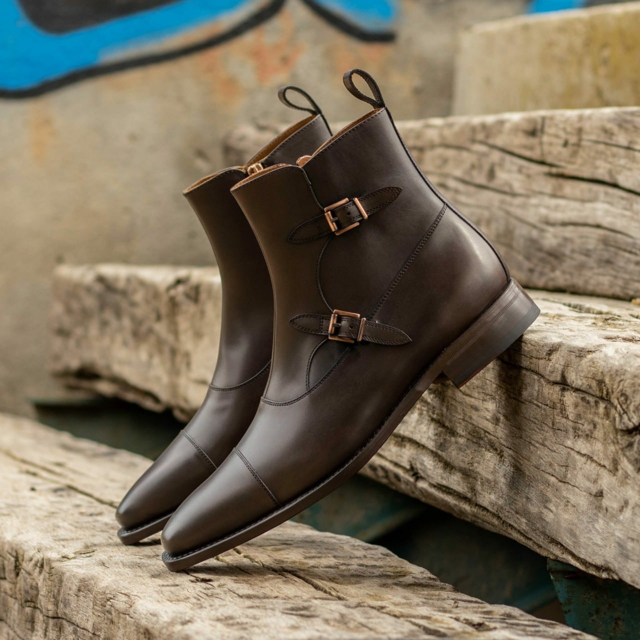 Vellano Sammy Brown Leather Buckle Boot