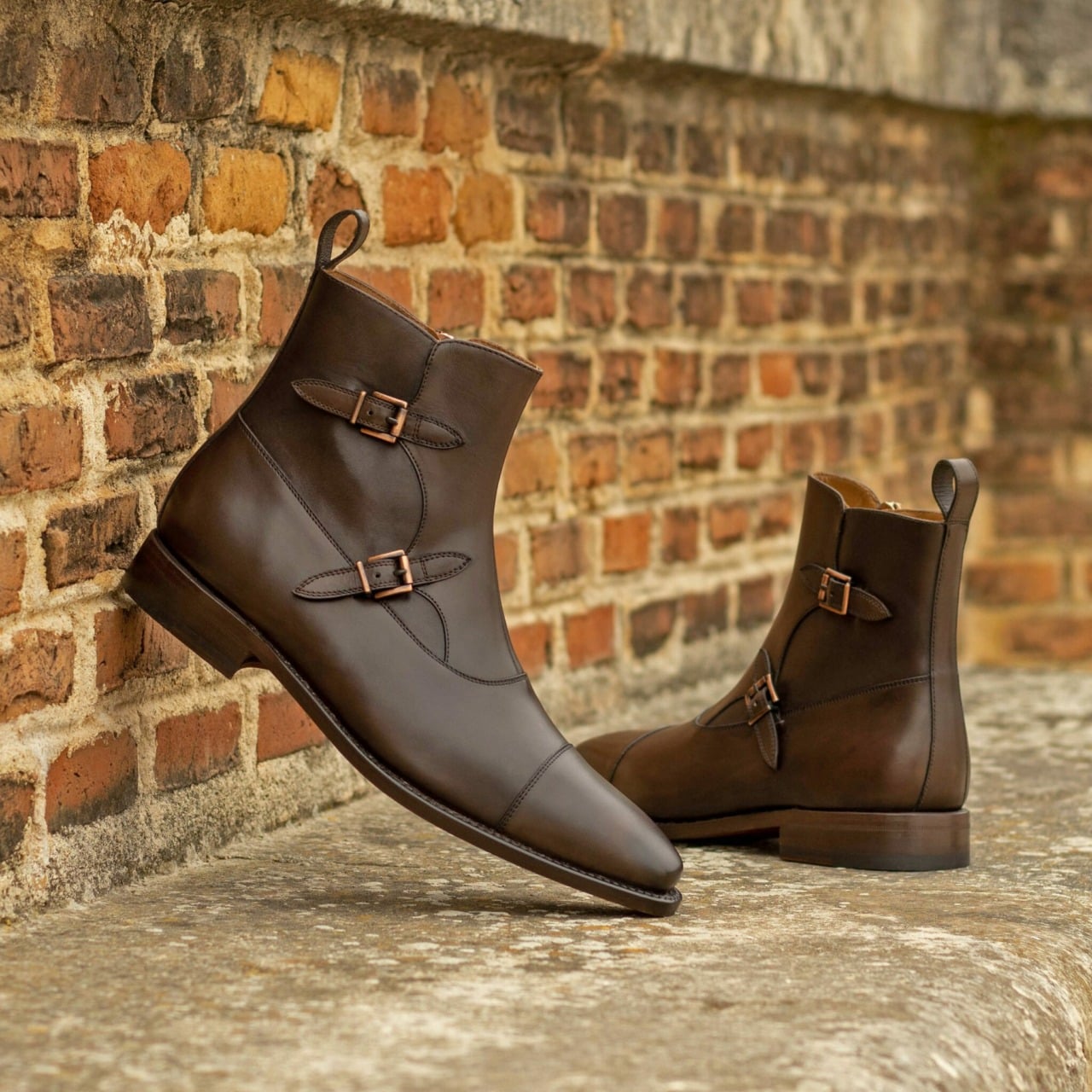 Vellano Sammy Brown Leather Buckle Boot