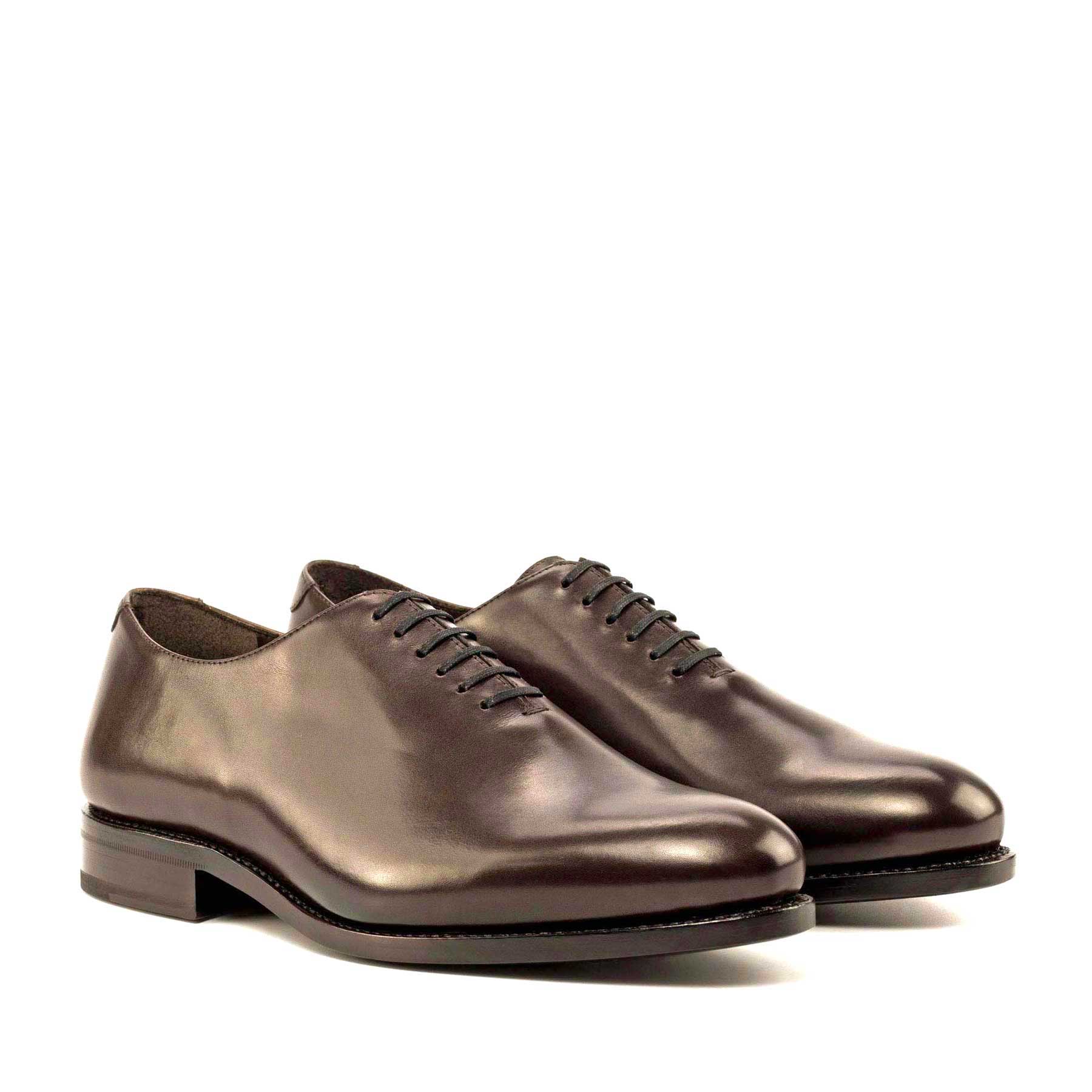 Vellano Brown Box Leather Wholecut Derby Shoe