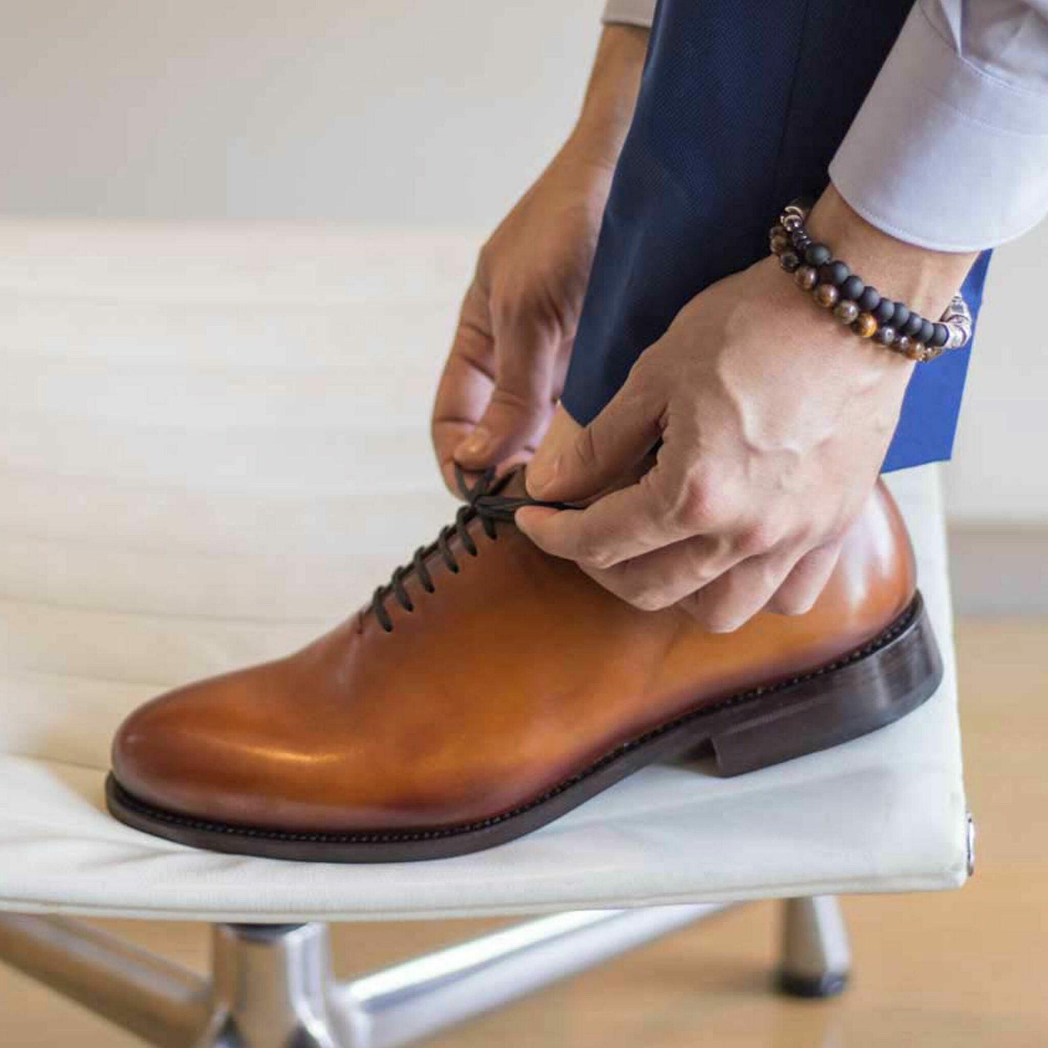 Vellano Premium Tan Wholecut Derby Shoe
