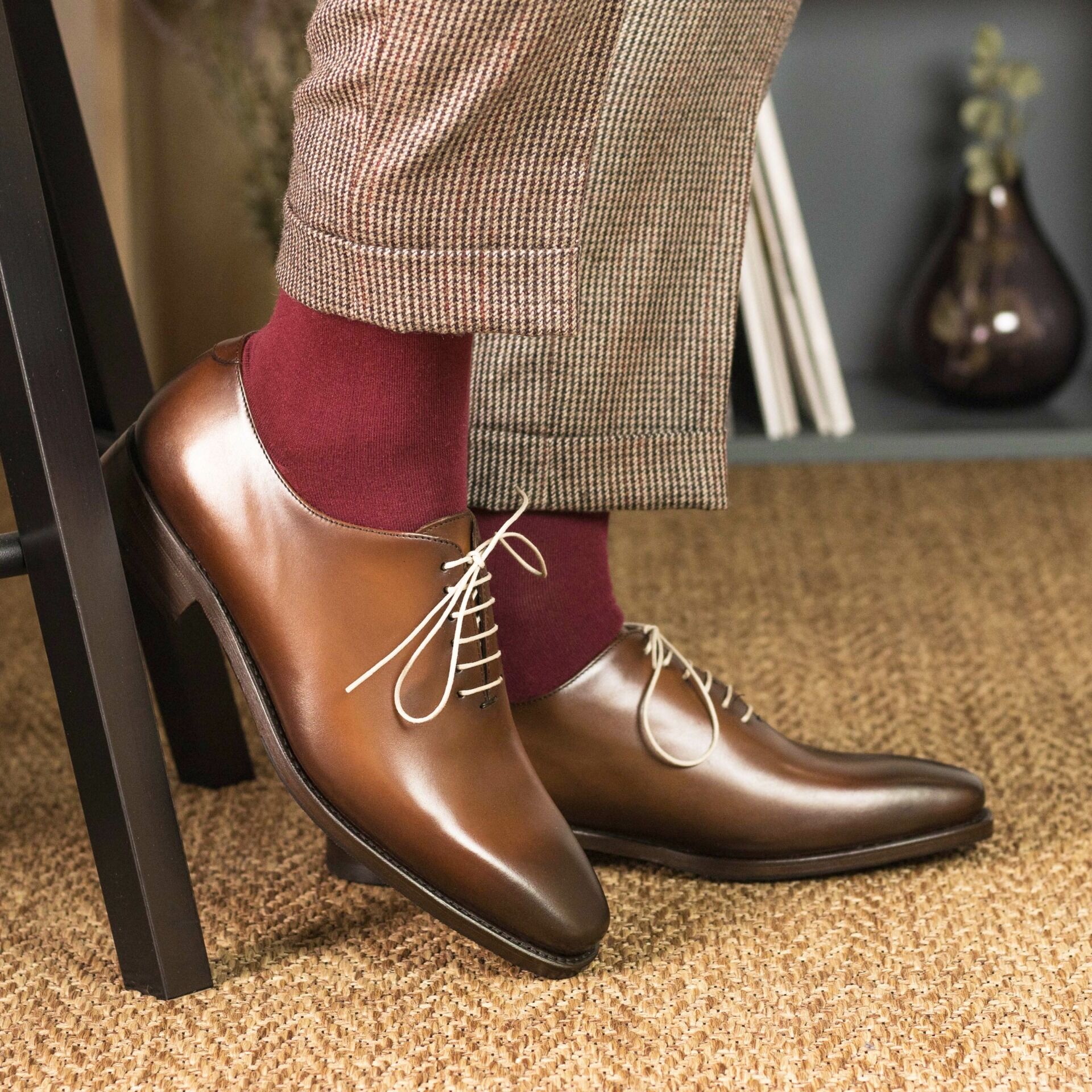 Vellano Adam Cognac Two Tone Wholecut Shoe