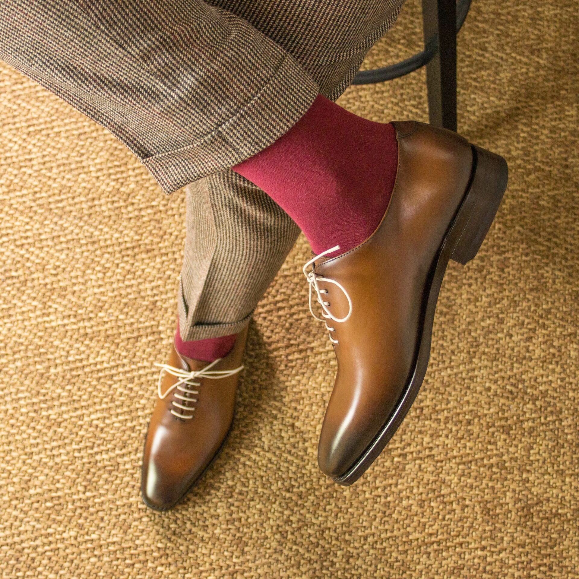 Vellano Adam Cognac Two Tone Wholecut Shoe