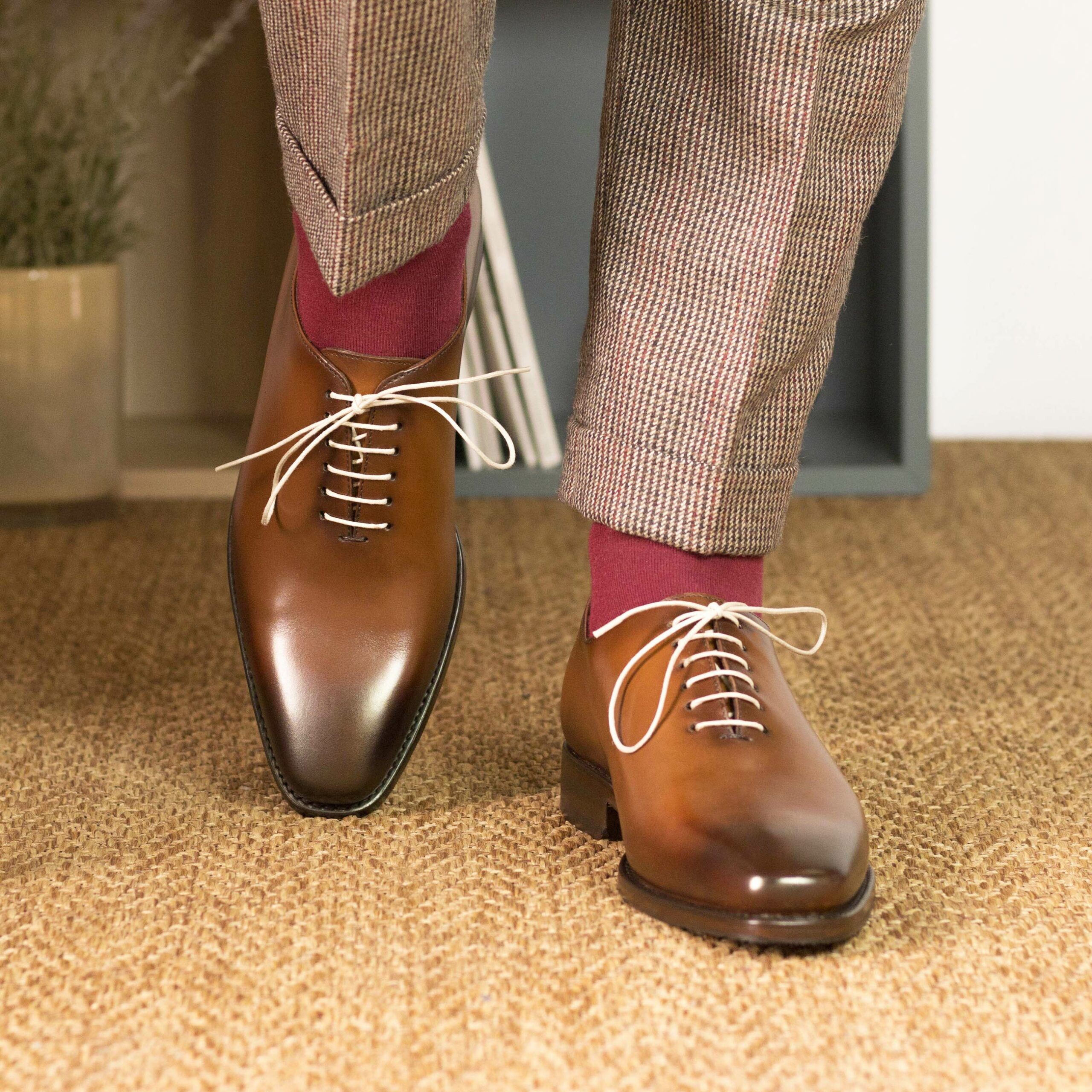 Vellano Adam Cognac Two Tone Wholecut Shoe