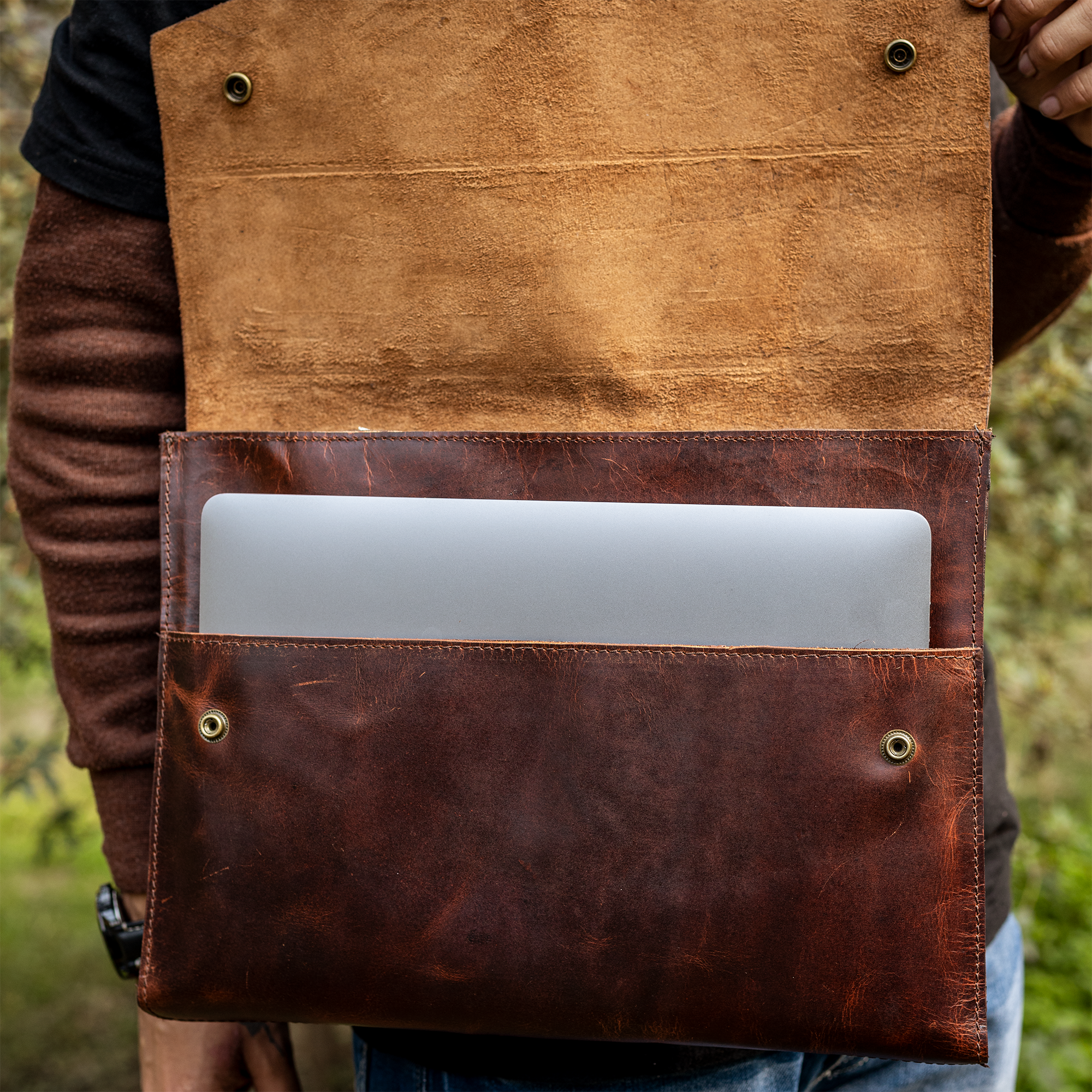 Vellano DriftEdge Hand Stitched Imported Leather Sling Bag for Urban Everyday Use