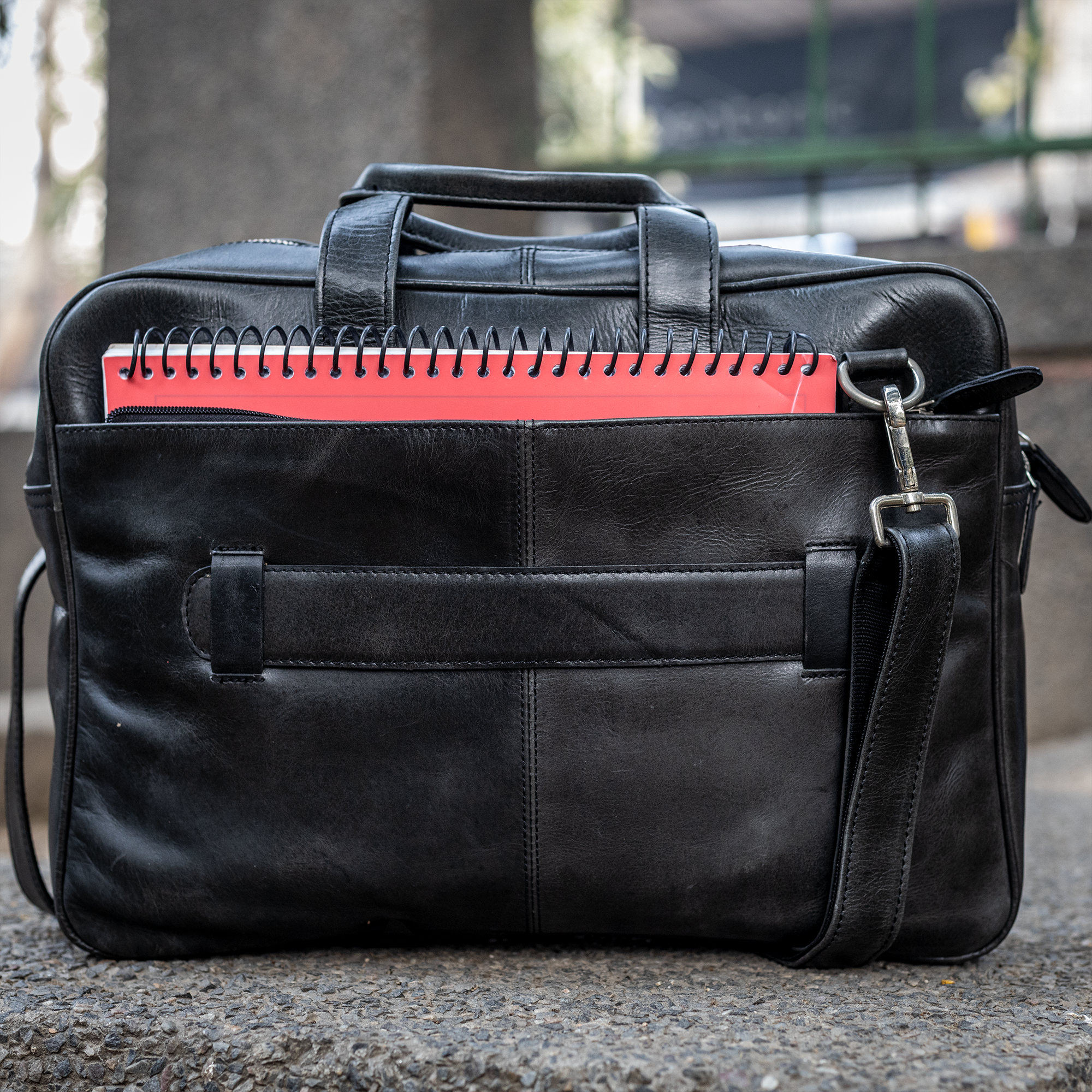 Vellano Keystone Brief Men’s Imported Leather Office Bag for Professional Style