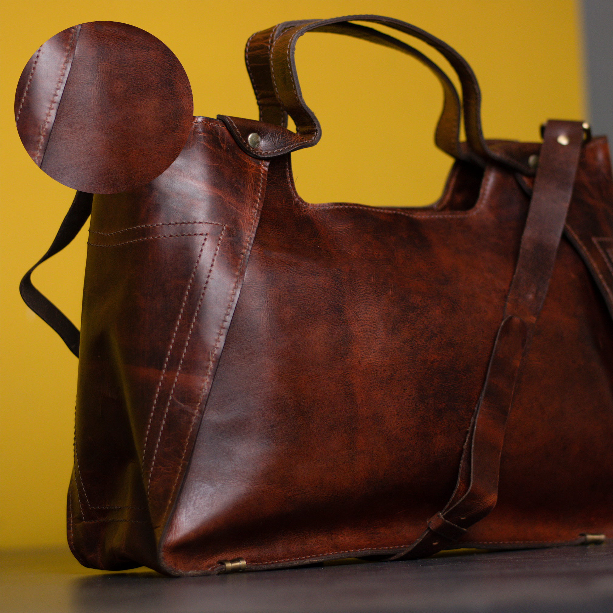 Vellano Harborgrain Structured Leather Tote for Women's Signature Style