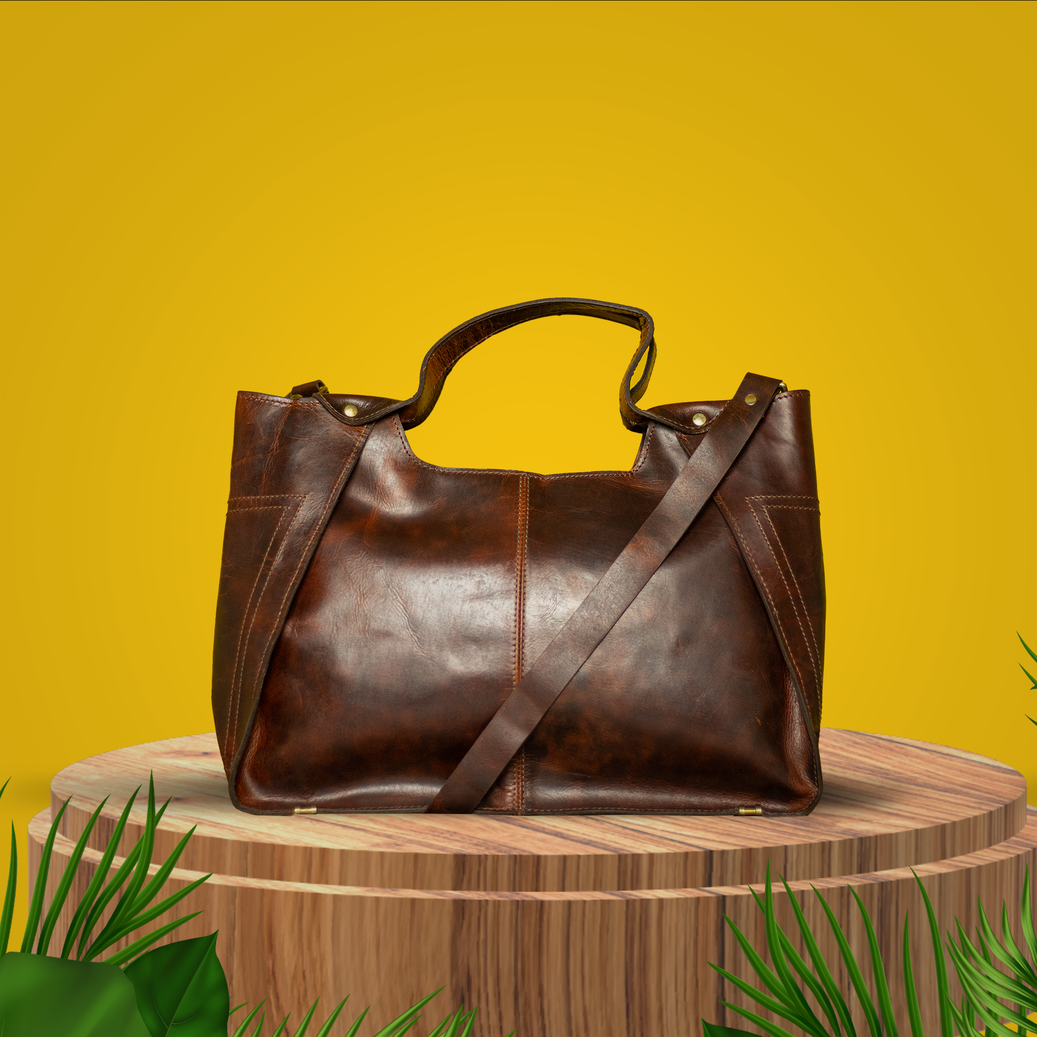 Vellano Harborgrain Structured Leather Tote for Women's Signature Style