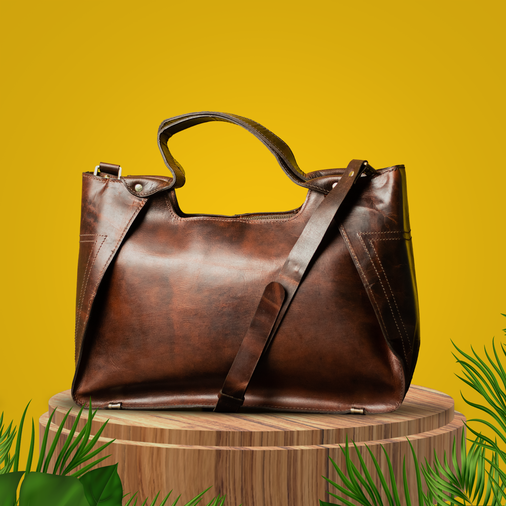 Vellano Harborgrain Structured Leather Tote for Women's Signature Style