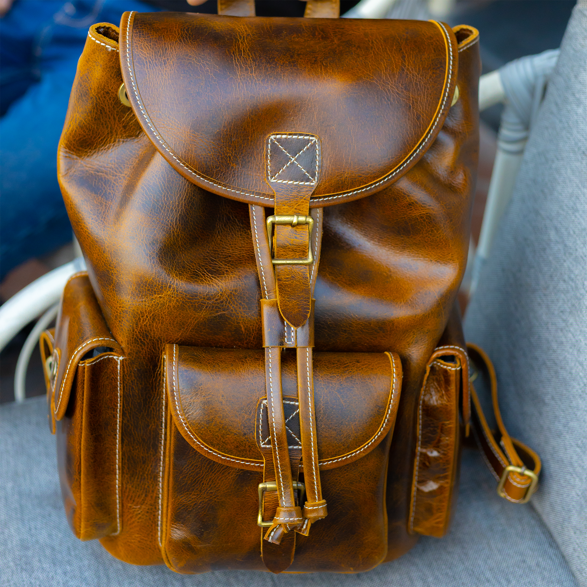 Vellano Trailbound Legacy Vintage Leather Explorer Backpack