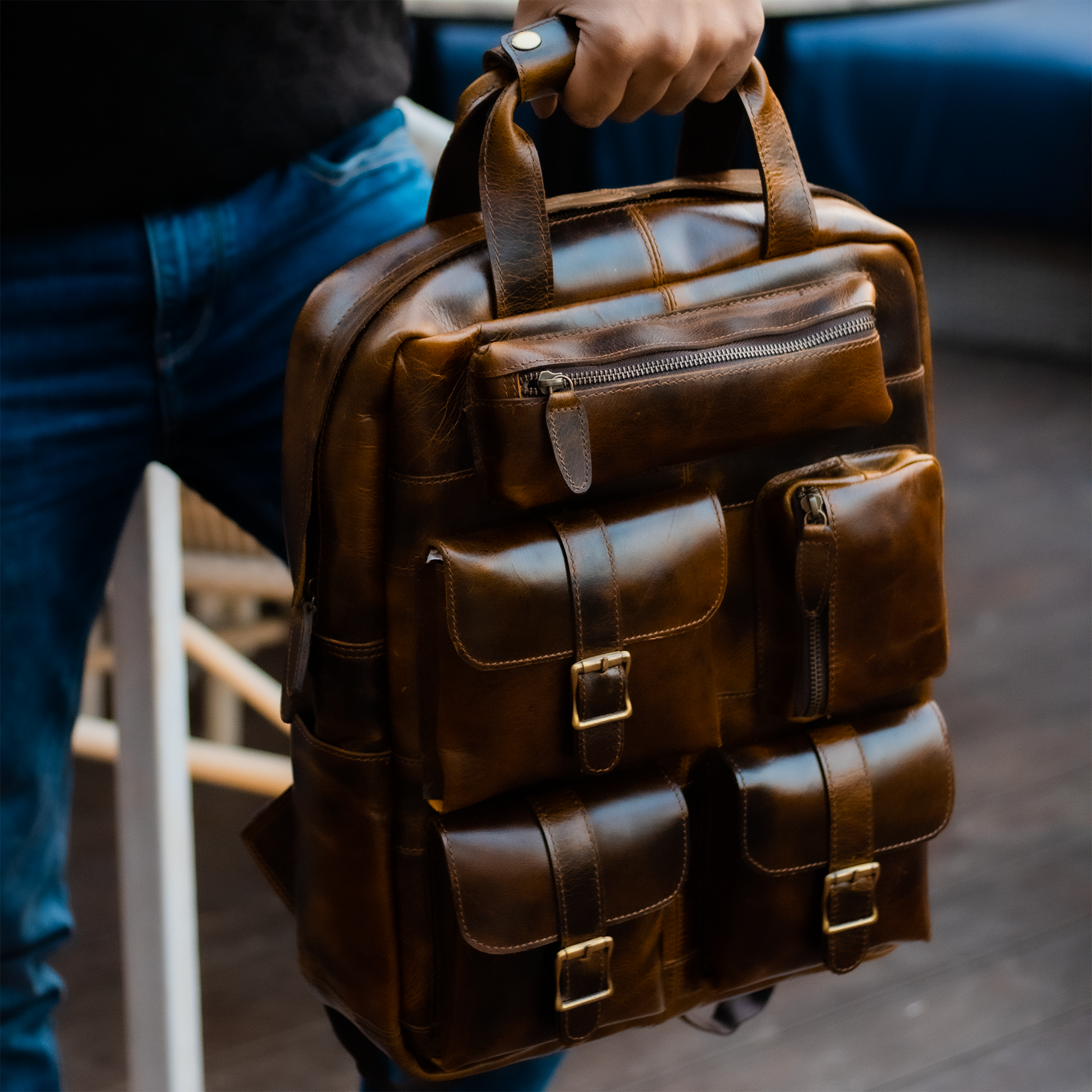 Vellano Solvik Vintage Leather Backpack