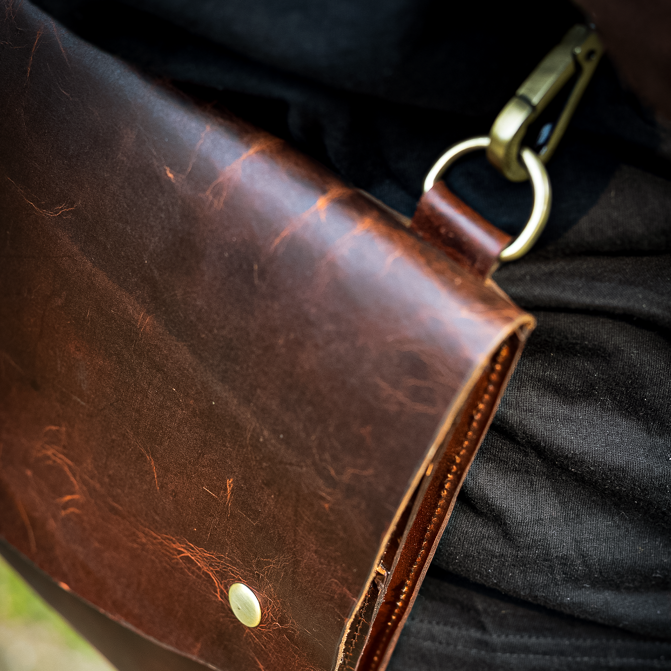 Vellano DriftEdge Hand Stitched Imported Leather Sling Bag for Urban Everyday Use