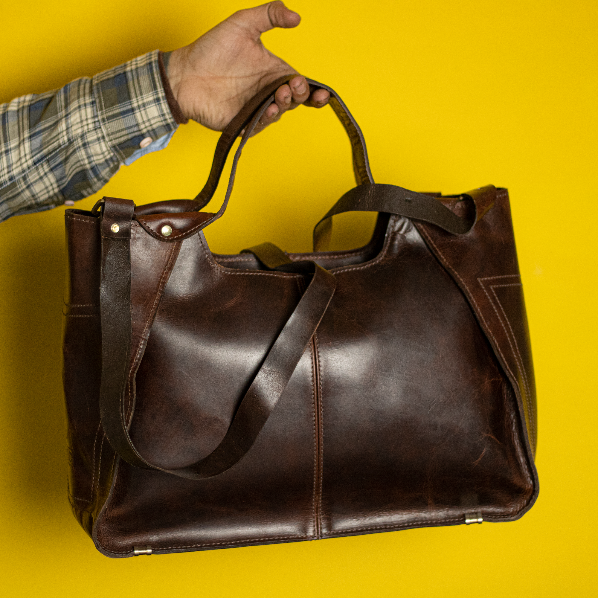 Vellano Harborgrain Structured Leather Tote for Women's Signature Style