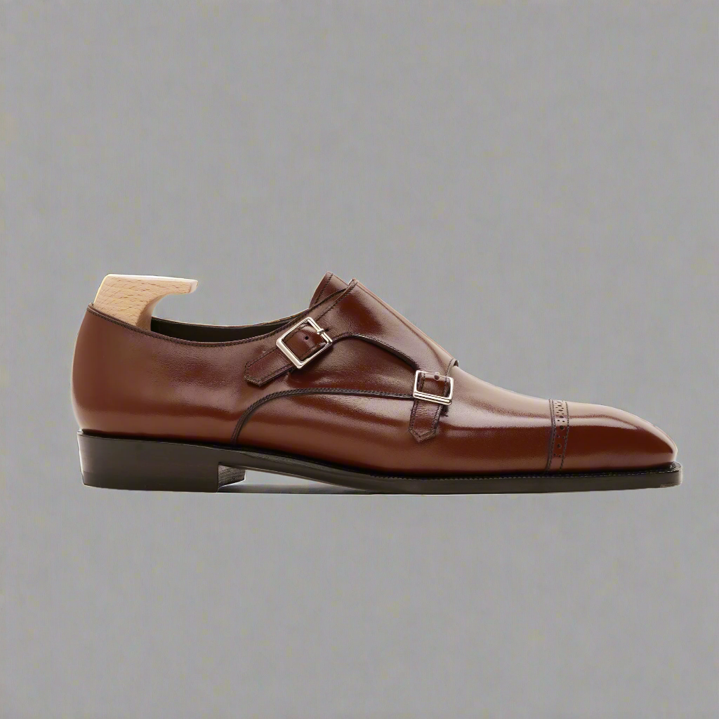 Vellano Carrick Brown Monk Strap Shoes