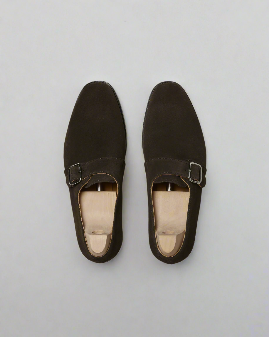 Vellano Sture Brown Suede Monk Strap