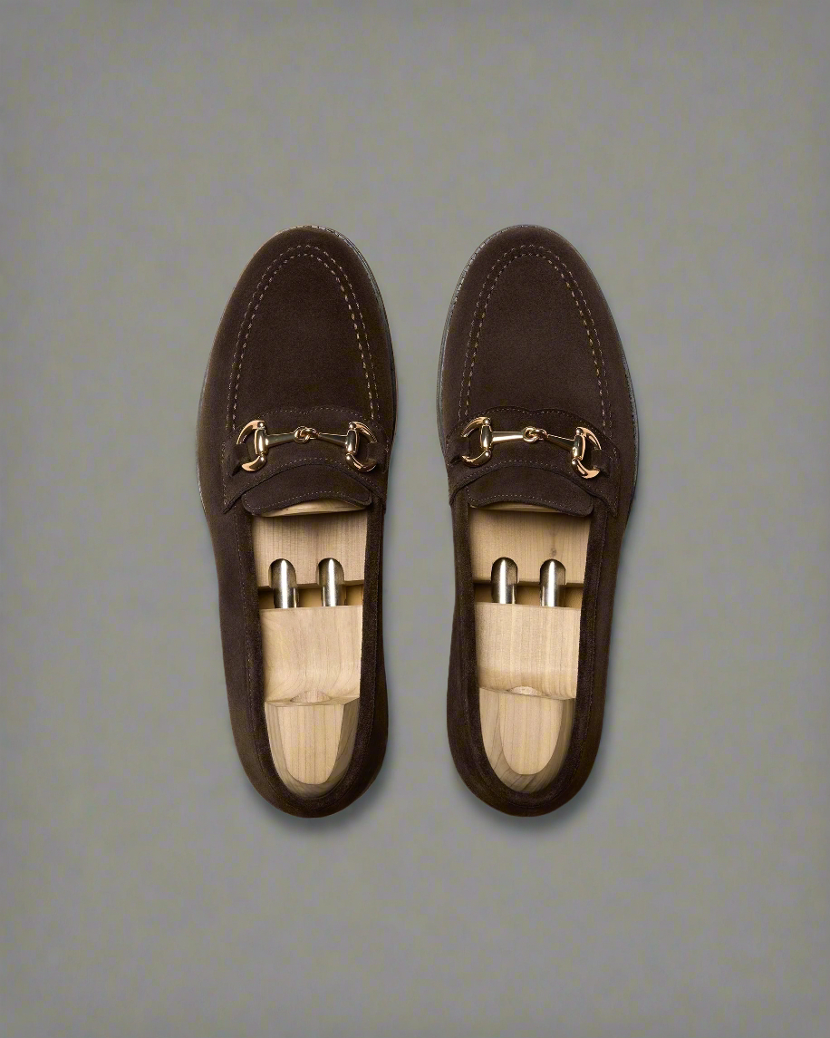 Vellano Karlberg Dark Brown Suede Loafers