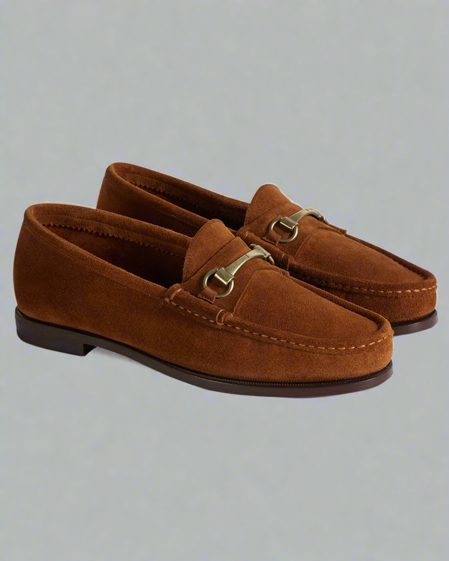 Vellano Milano Tobacco Suede Loafers