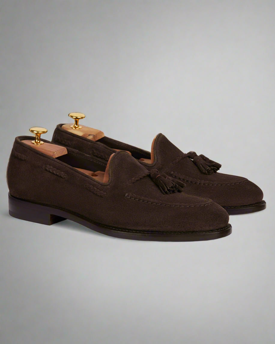 Vellano Ashmoor Dark Brown Suede Loafers