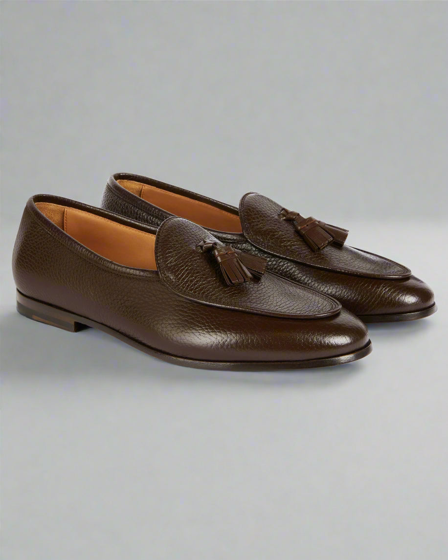 Vellano Bellagio Dark Brown Leather Loafers