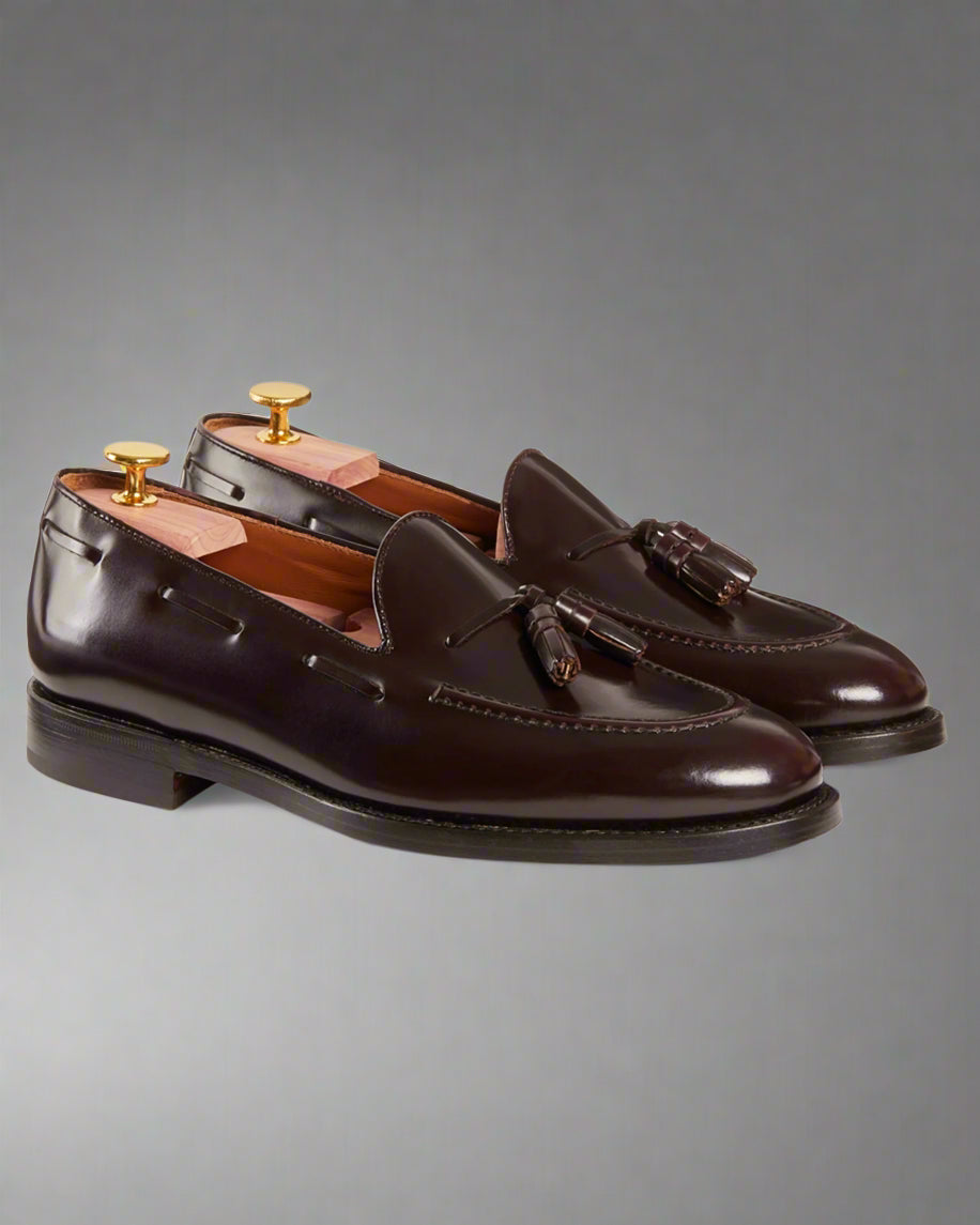 Vellano Halverton Burgundy Brown Tassel Loafers