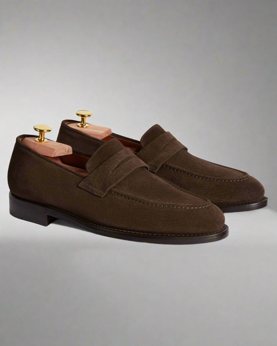 Vellano Harrowmere Suede Penny Loafers