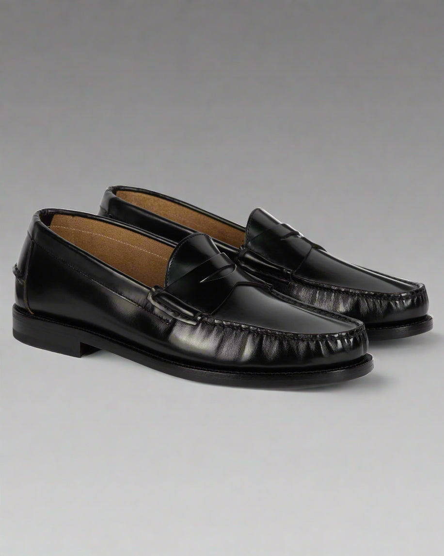 Vellano Black Penny Loafers