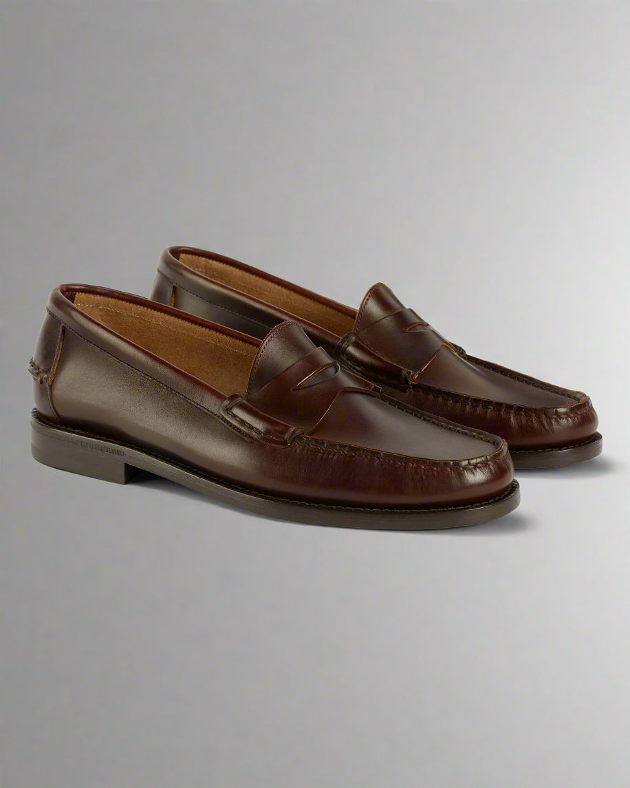 Vellano Dark Brown Penny Loafers